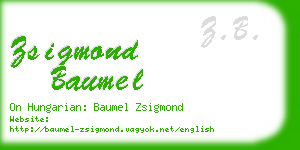 zsigmond baumel business card